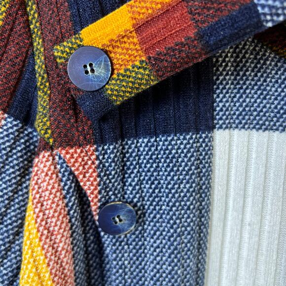 Pure Essence Urbanology Plaid Langenlook Wrap Lightweight Tunic Sweater Size XL - Picture 3 of 6